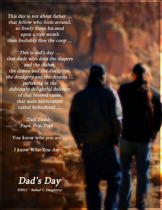 father and son walking together