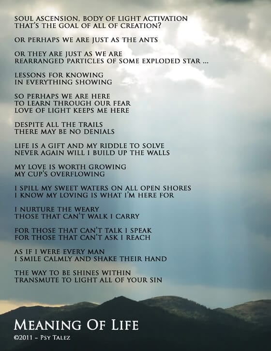 sunbeam shining through gray clouds