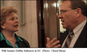 Rob Kall with Senator Debbie Stabenow in DC