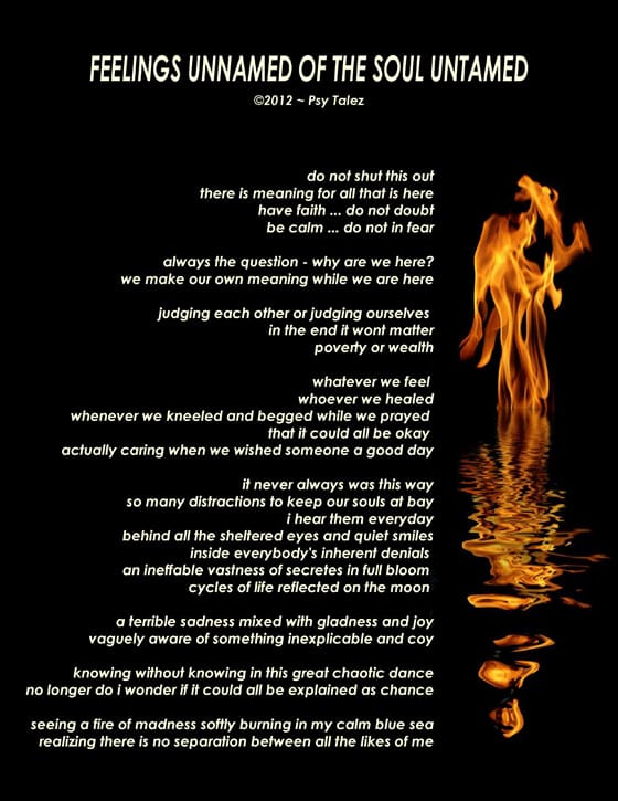 A tall orange flame on water