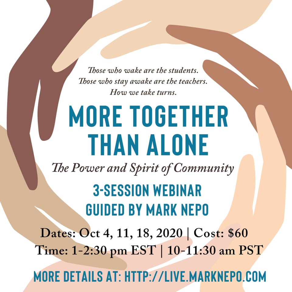 Mark Nepo More Together Than Alone