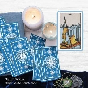 Tarot card six of Swords