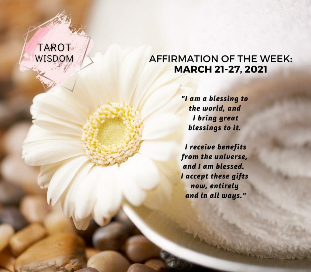 Affirmation-Week reading March 21-27, 2021
